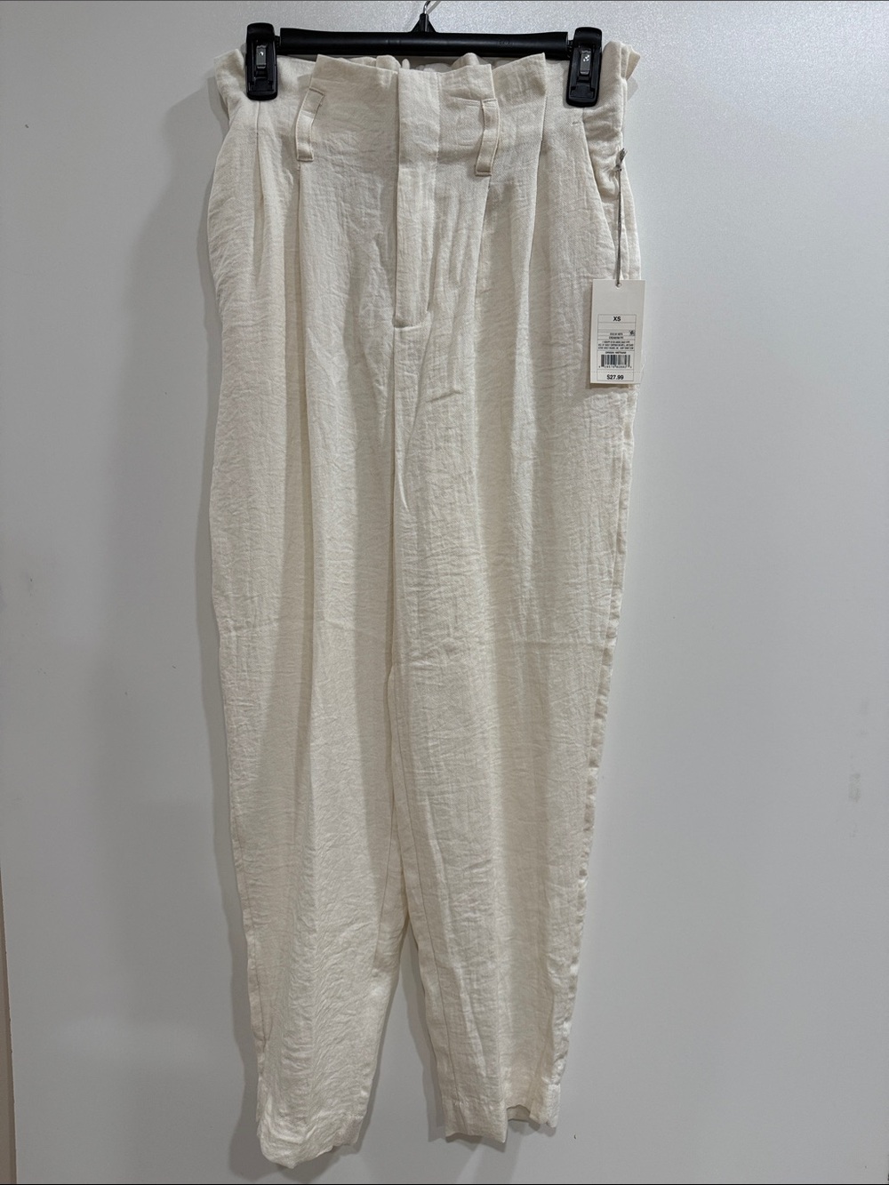 A New Day Cream Pleated Relaxed Trousers